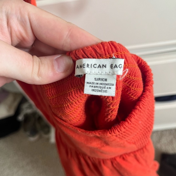 American Eagle Halter Sundress Orange/Red - Picture 5 of 5